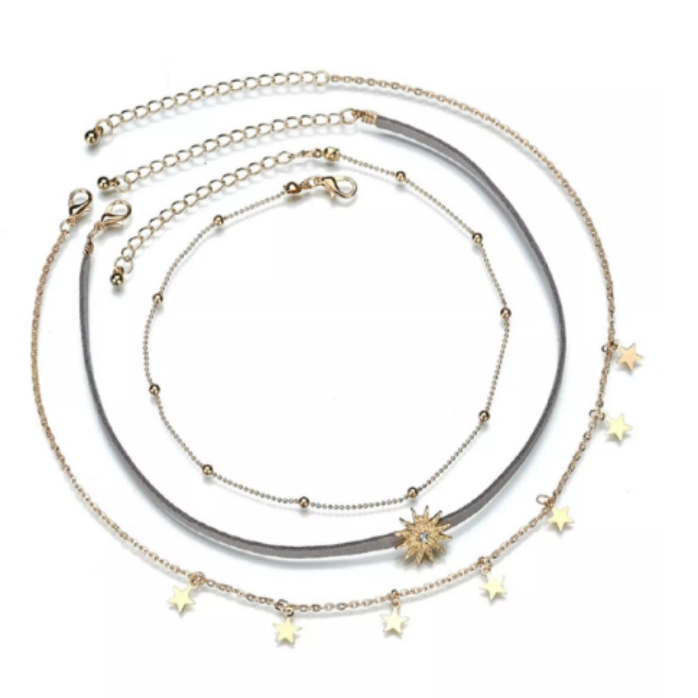 *NEW* STAR/ SUN CHOKER NECKLACE SET - Picture 3 of 4
